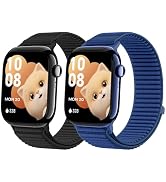 sylacor Sport Loop Bands Compatible with Kids Apple Watch Band, Soft Breathable Nylon Strap for G...