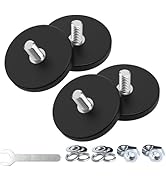 Magnetpro 4 Pieces Strong Rubber Coated Mounting Magnets Anti-Scratch &amp; Anti Corrosion, Over 30 L...