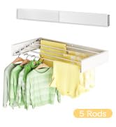 Vikaqi Clothes Drying Rack Wall Mounted, 32" Drying Rack Clothing Retractable, Laundry Drying Rac...