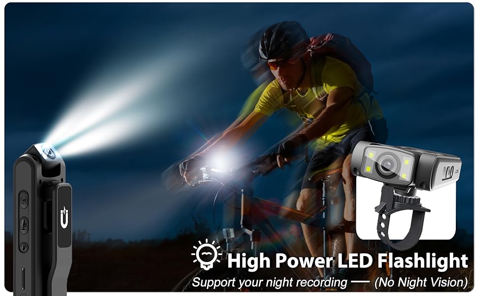 body camera: high power led flashlight