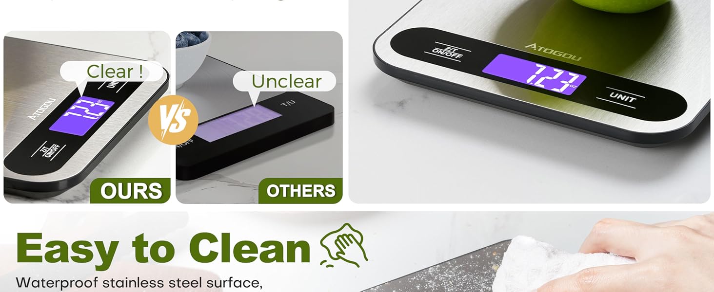 ATOGOU 0.01oz/33lb Food Scale