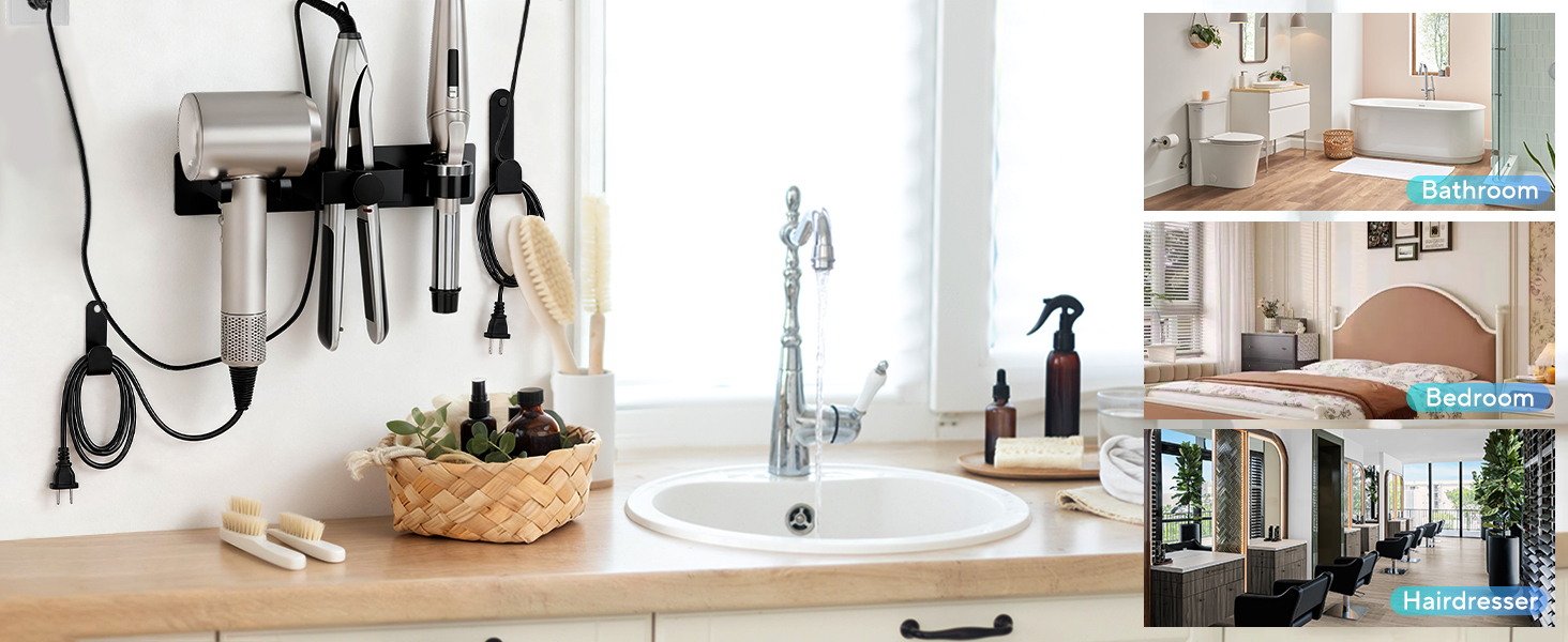 hair tool organizer wall mount