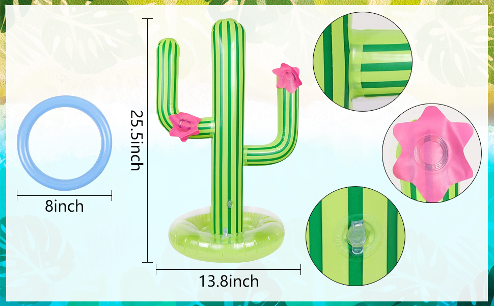Inflatable Cactus Ring Toss Game Set