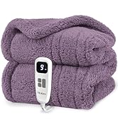 blunique Heated Blanket Electric Blanket Throw - Fast Heating Blanket Throw Double Sided Sherpa U...