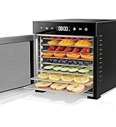 Simple Deluxe Food Dehydrator Machine, Fruit Dryer Machine with 8 Stainless Steel Trays, 24H Digi...