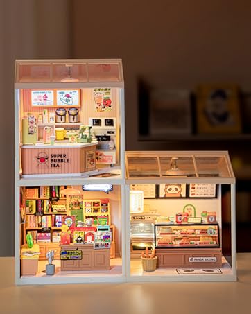 Rolife Wooden 3D Puzzles for Adults, DIY Carousel Music Box with Chaser Lights 11.6