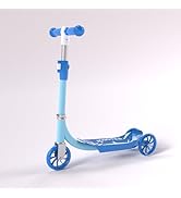 Kids Kick Scooter with Adjustable Height &amp; LED Flash Wheels | 3 Growing Levels for Ages 3-6 Years...