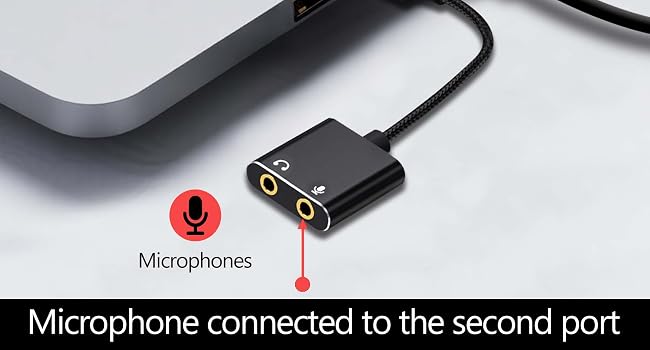 Microphone connected to the second port