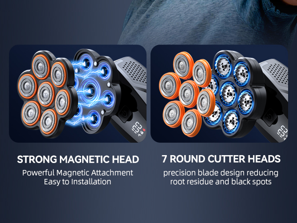 Qzanyee Life shaver with magnetic head &amp;amp;amp;amp; 7D blade system for clean shaving
