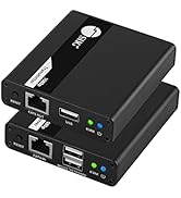 SIIG HDMI KVM Extender Over CAT6/ 6e/ 7 Cable up to 230ft, 1080p 60Hz HD with HDMI Loop Out, 2-Po...