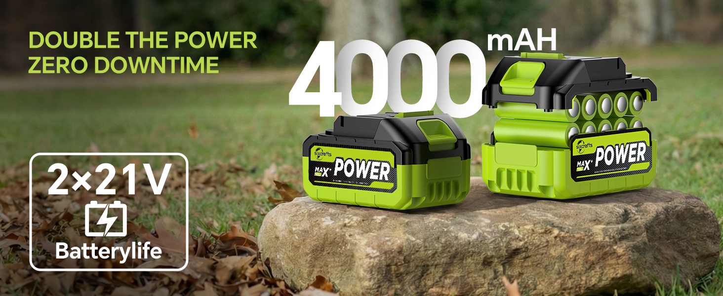 2*4000mAh Batteries