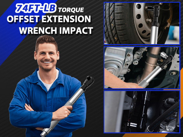 17" Offset Extension Wrench for Electric Drill