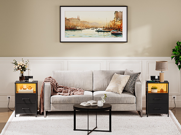  Nightstand with charging station