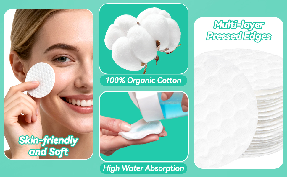 300PCS Cotton Rounds