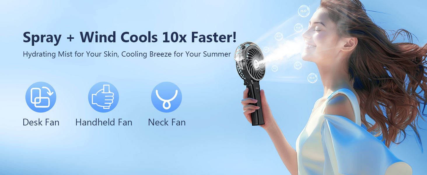 10x Faster Cooling Misting Fan