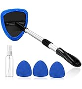 AstroAI Windshield Cleaner, Car Windshield Cleaning Tool Inside with 4 Reusable and Washable Micr...