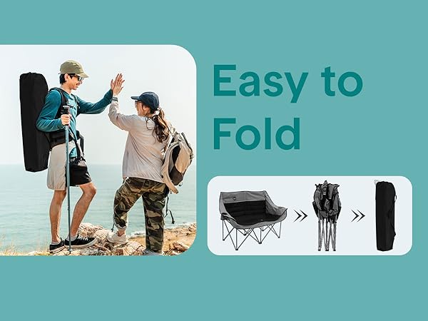 Double camping chair folding camping chair loveseat camping chair camping loveseat camping loveseat