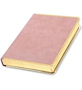 bibiage Hardcover Notebook, Vegan Leather Journal for Women Men, Golden Inlay Edge for Protection...