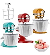 Ice Cream Maker Attachment for KitchenAid Stand Mixer, Ice Cream Bowl Compatible with 4.5Qt and L...