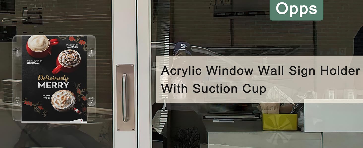 acrylic window wall sign holder