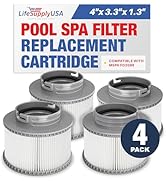 LifeSupplyUSA Hot Tub Pool Filter Cartridge for MSPA Replacement Spa Filter fits FD2089 (4-Pack)