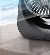 TRILINK Small USB Desk Fan – 5-Speed Mini Table Fan with Adjustable Tilt, Ultra Quiet, USB Powere...