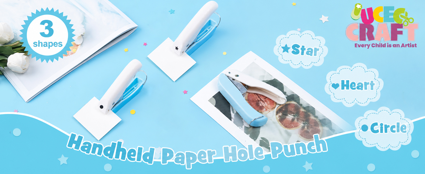 3 Pack Paper Craft Hole Punch Shapes