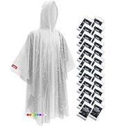 Hitituto Rain Ponchos for Adults - Extra Long Emergency Poncho with Hood, 6/12/24 Family Pack Rai...