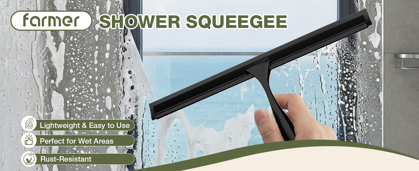 shower squeegee for glass doors