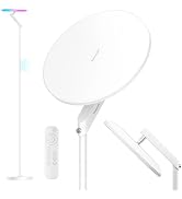 Honeywell LED Floor Lamp 3000LM Full-Spectrum Torchiere Reading RGB Remote | 180 Sunturalux Beads...
