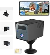 4MP 4G LTE Cellular Security Camera No WiFi with 4G SIM Card, 5200mAh Larger Battery Capacity, HD...
