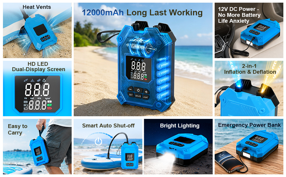 electric air pump for paddle board
