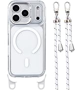 Losin Compatible with iPhone 17 Pro Max Clear Detachable Phone Case with Lanyard [Compatible with...