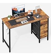 Lufeiya 47 inch Computer Desk with 4 Drawers, Writing Work Study Desk for Home Office Bedroom, Mo...