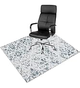 Anidaroel 48"x60" Moroccan Office Chair Mat for Hardwood Floor, Anti-Slip, Desk Computer Chair Ma...
