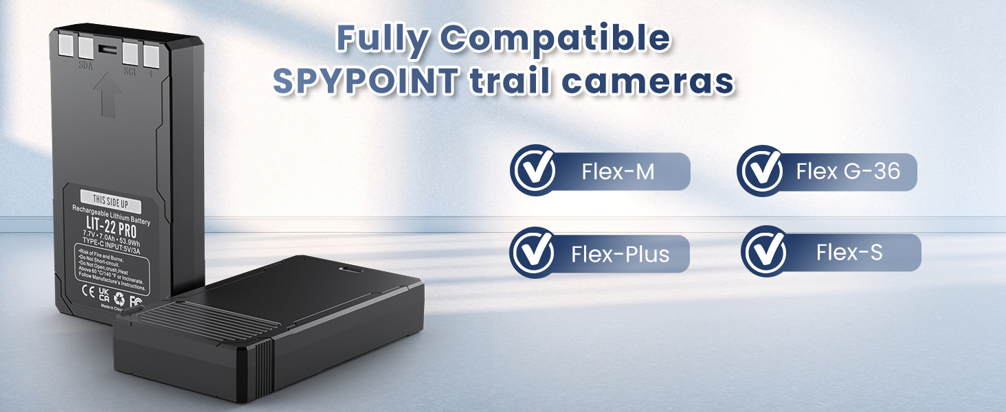 Fully compatible SPYPOINT trailcameras
