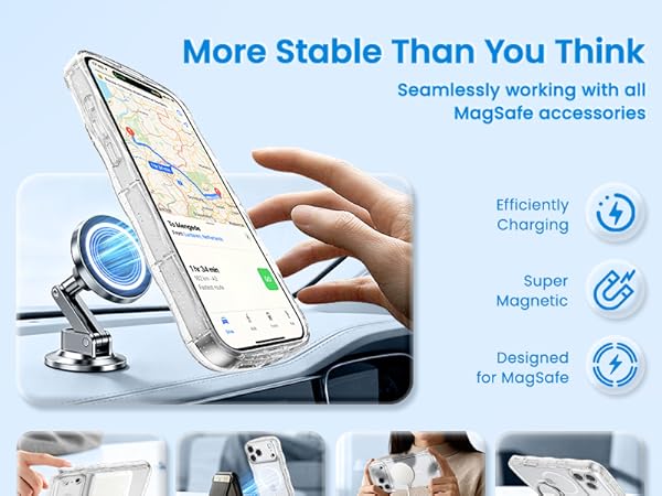 crystal Clear case transparent case magnetic case glitter case Glossy case cute case aesthetic case