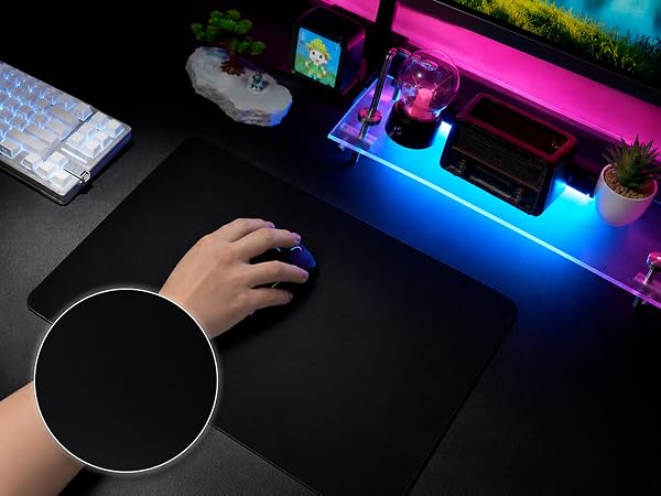 Ultra-Smooth Micro-Etched Tempered Glass Mousepad