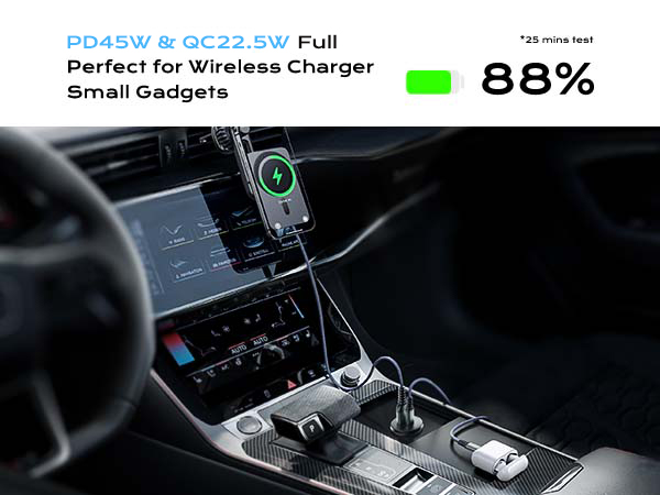 car charger usb c car charger adaper fast charging compatible with iphone samsung android ipad