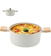Yuehuam Ceramic Nonstick Stock Pot, 4. 5QT Induction Stock Pot Stew Pot with Lid, Cooking Pot wit...