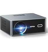 [Electric Focus/Auto Keystone] Projector with WiFi and Bluetooth, Native 1080P 4K Support Outdoor...