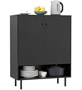 Giantex Sideboard Buffet Cabinet, 2-Door Kitchen Storage Cabinet with Adjustable Shelf &amp; Anti-Tip...