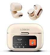 LOBKIN Open Ear Earbuds, Clip On Headphones Wireless Bluetooth 5.4 Adaptive Comfortable Clip On E...