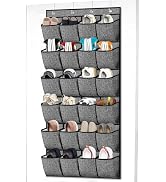homyfort Over the Door Shoe Organizer, Hanging Shoe Rack Storage Holder with 24 Large Pockets for...