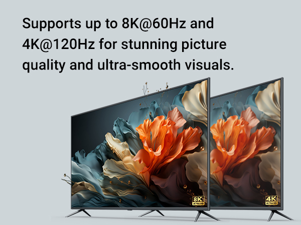 HDMI 2.1 extension cable supports uo to 8K@60HZ and 4K@120HZ