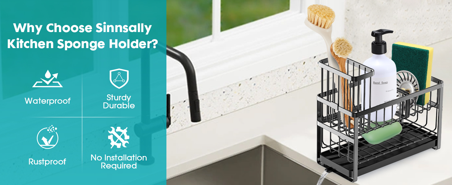 dish sponge holder caddy sink cradle brush holder kitchen decor and accessories 