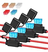 Anyongora 14AWG Inline Fuse Holder 4 Pack, Waterproof and Dustproof with ATO/ATC Fuses Included, ...