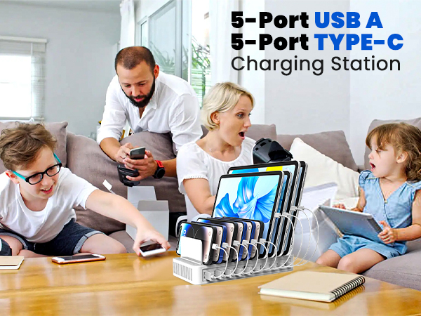 multi port usb charging station