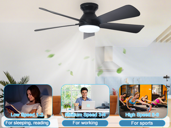 flush mount ceiling fan