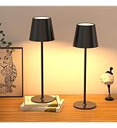 JACKYLED Cordless Table Lamps Rechargeable, 3 Adjustable Height, 5000mAh Battery Operated, 3 Colo...